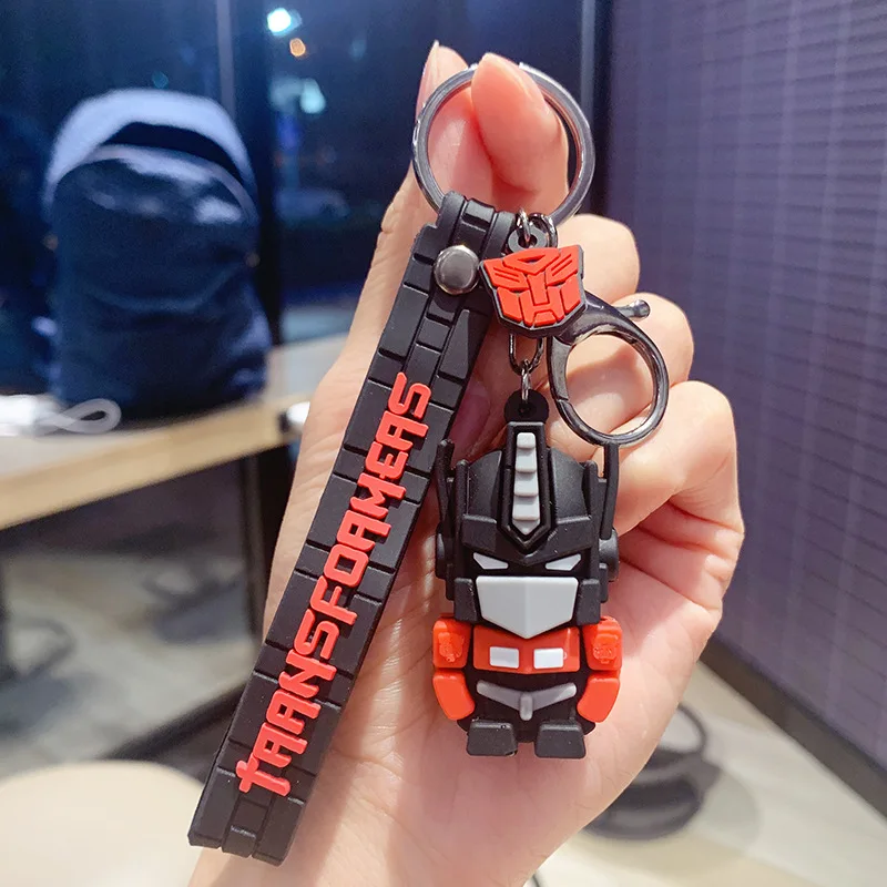 YWMX Robot Toy Keychain Car Pendant Cartoon Keychain Ring Schoolbag Pendant Creative Student Gift Wholesale