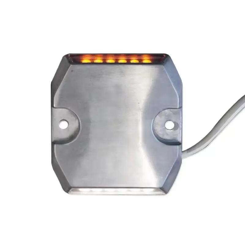 Tunnel bridge roadside guide spike light strong brightness same frequency flashing wired LED aluminum road stud