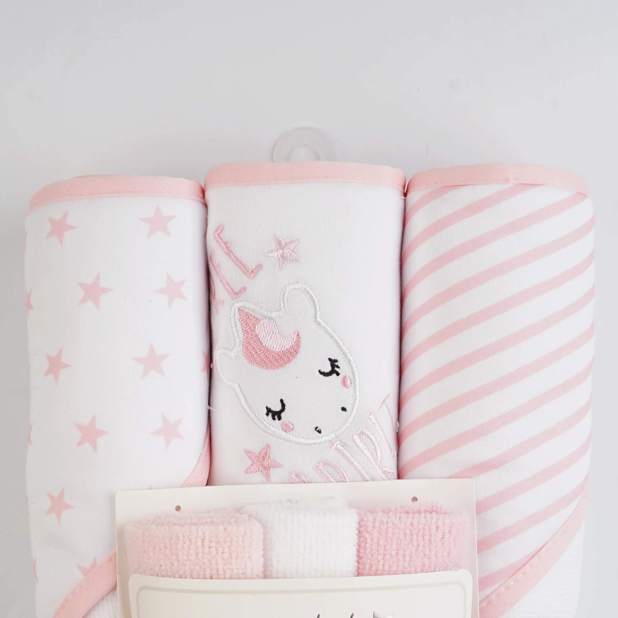 3+3 6pc bath set  hooded towel Unisex, Premium Soft  bath terry loop hooded towel and washcloth microfiber terry soft bath set