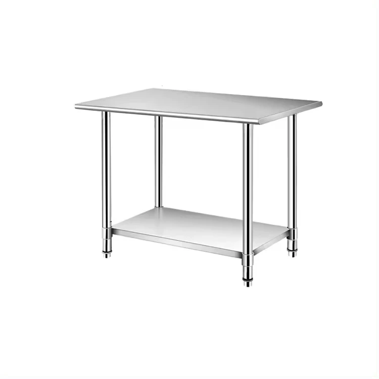Best selling Commercial Two Three Layers Tables Stainless Steel Kitchen Laptop Workstations