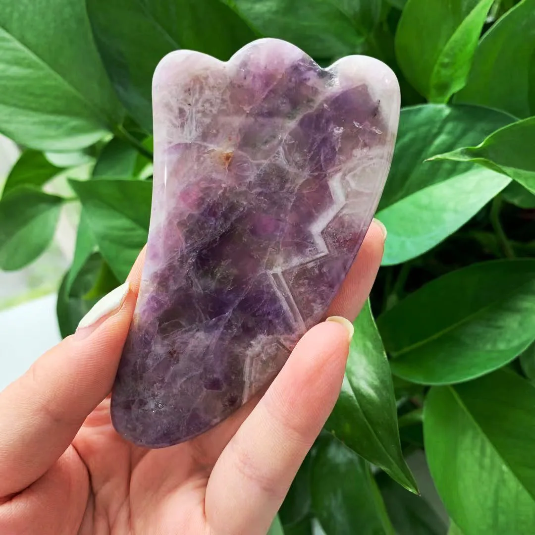 
Wholesale Natural Crystal Quartz Gua Sha Board Beauty Scrapping Plate Guasha Massager_XCG 