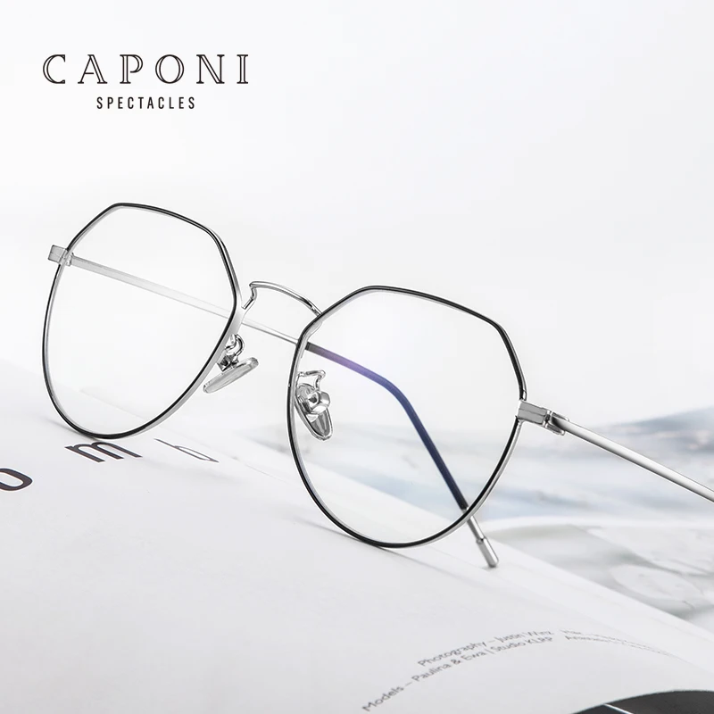 Женские модные очки с металлической оптической оправой CAPONI, оптовая продажа от производителя