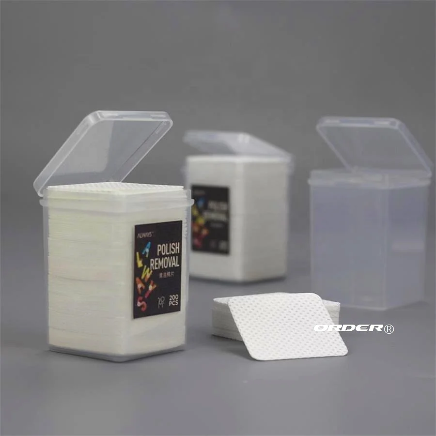 5cm X Embossing Round Corner Meltblown PP Disposable Wiping Wipers Nail Wipes Off Pads