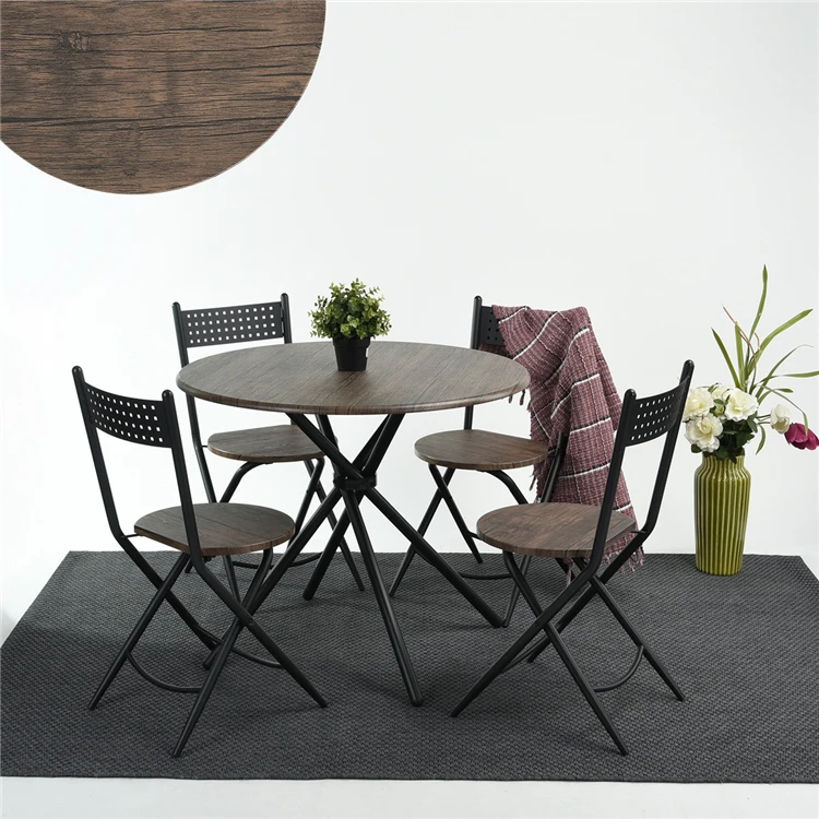 
Hot sale Factory supply modern design home furniture wooden breakfast folding dining set dining table set 4 chairs 