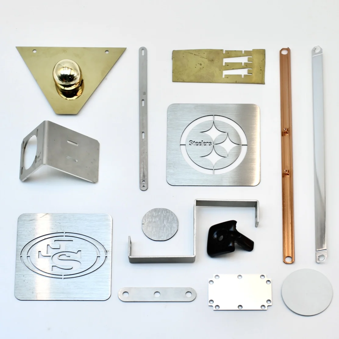 Custom Sheet Metal Fabriation Laser Cutting Aluminum Sheet For Anodized gold Menu Board