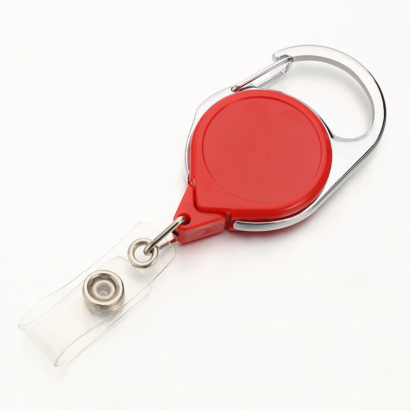 
 Простой карабин ID бейдж катушка с ПВХ ремешком овальной формы выдвижной брелок для ключей держатель для ремешка  
