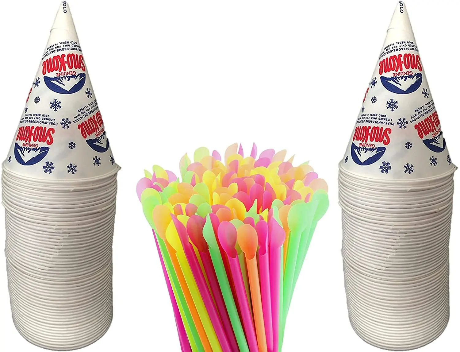 Plastic spoon straws Disposable Stocked PLA Biodegradable Spoon Straw for Ice