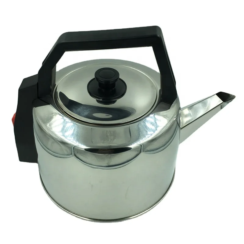 Электрический чайник большой емкости, 5 л, # 304SS, 2000 Вт, беспроводной, из нержавеющей стали, широкий чайник