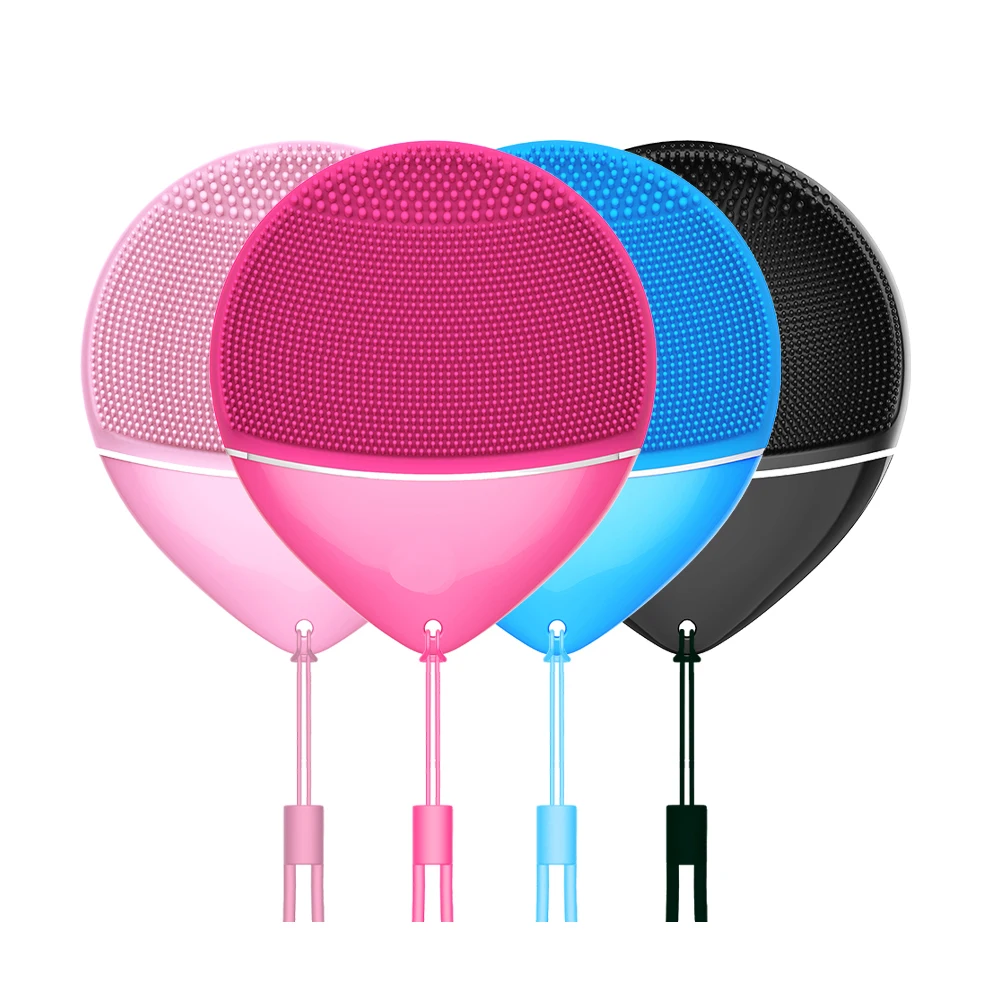 Food grade silicone skin care tool Waterproof cleansing electric face brush electric