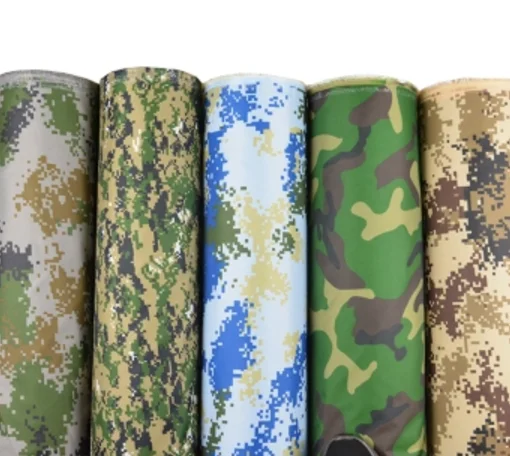 
camouflage oxford PVC coated waterproof for military tent fabric 