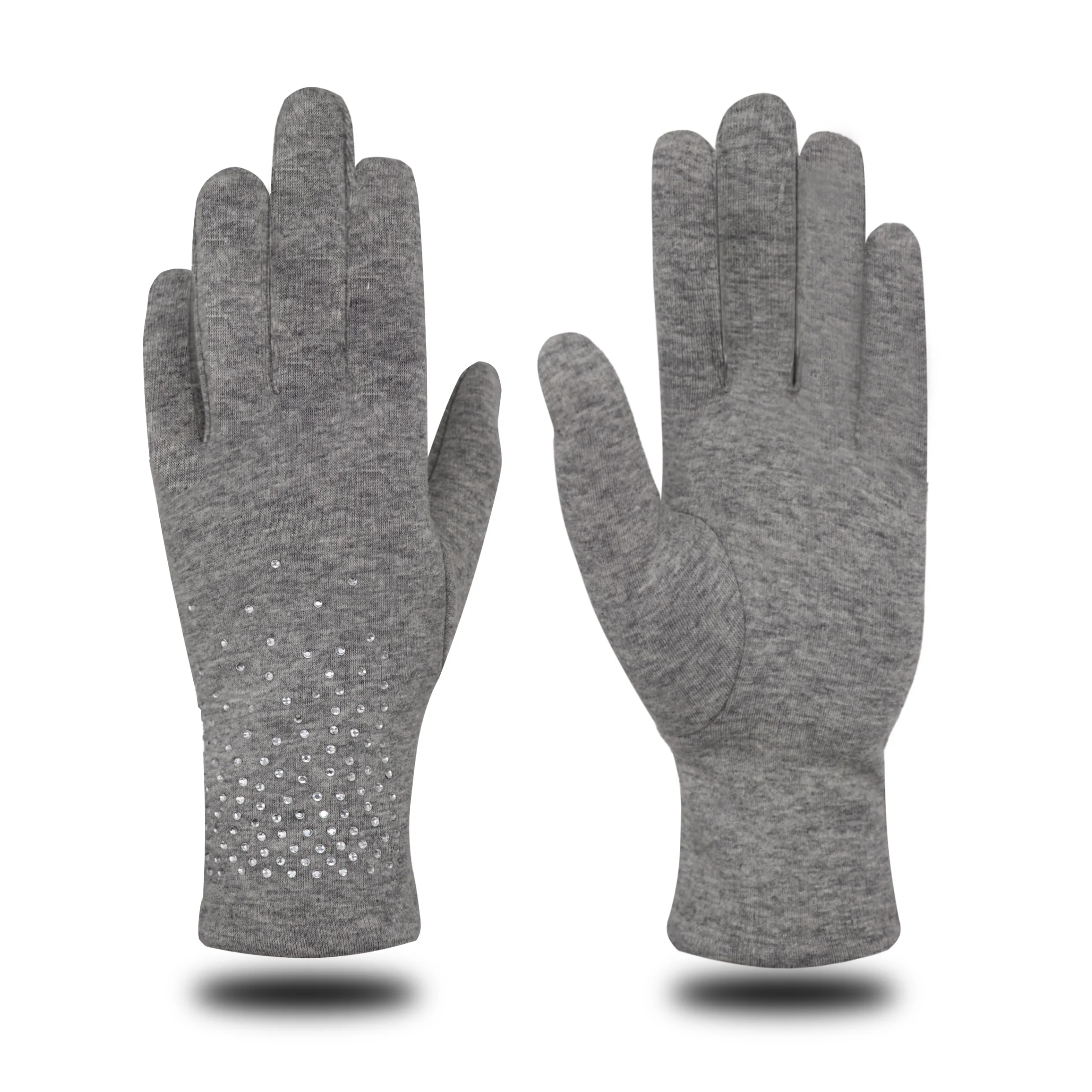 China supplier fashionable ironed ablazely adornment mirco velvet outdoor sports gloves
