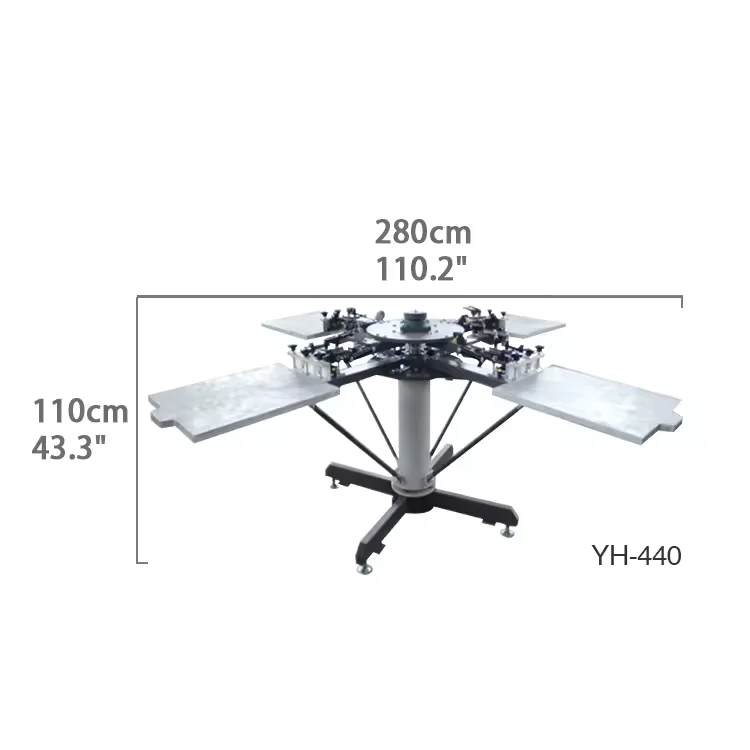 Manual Flat 4/6/8 Colour Screen Printing Machine For T-shirt,4/6/8 Station Screen Printer
