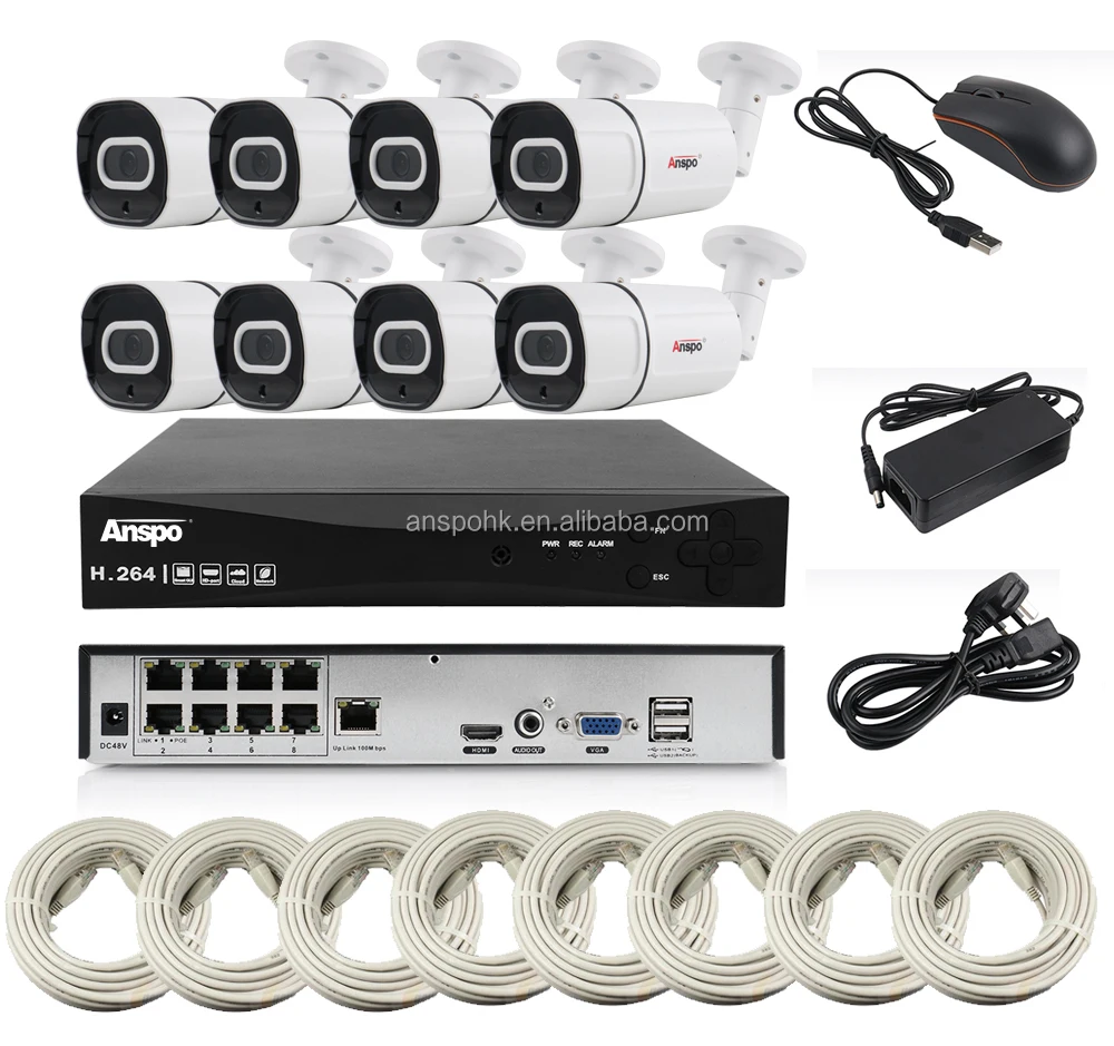 Manufacturer H.265 3MP CCTV security IP camera system Motion Detection 8CH POE NVR Kit cctv Home Security Surveillance System