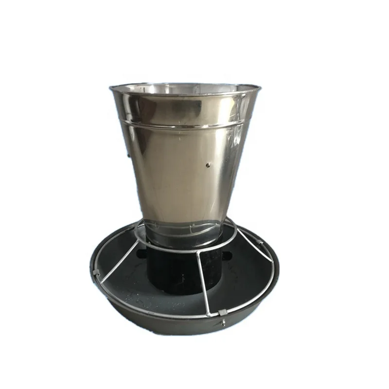 Stainless Steel Cone-shaped Piglet Feeding Trough Automatic Pig Rotary Feeder Trough With Cast Iron Base