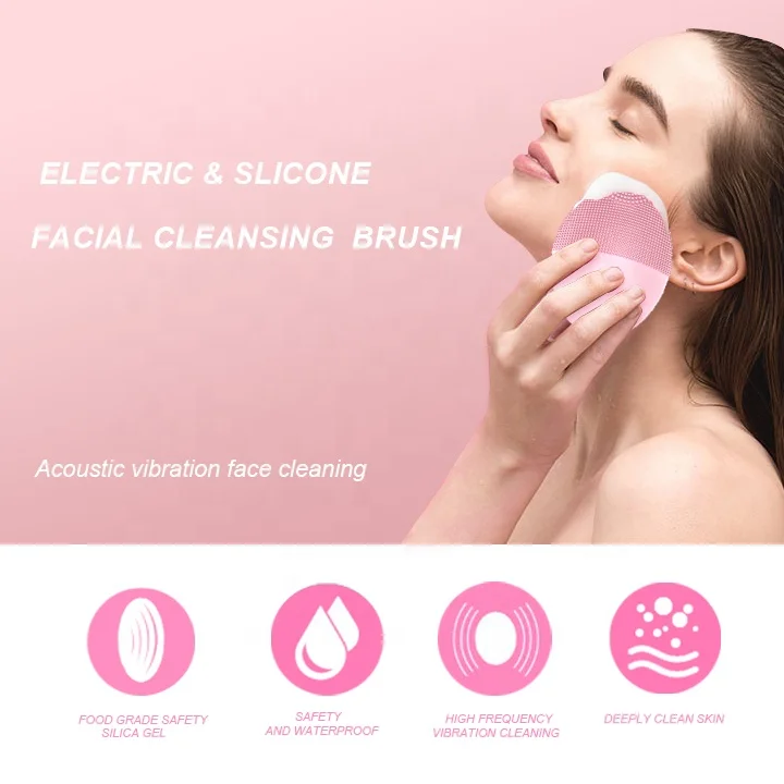 Oem Odm Waterproof Mini Electric Silicone Sonic Facial Cleansing Brush For Face Cleaning