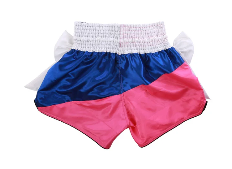 Factory Wholesale Custom Silk Boxing Shorts Stretchy Fight Mma Kick Boxing Muay Thai Shorts Martial Arts Fight Shorts