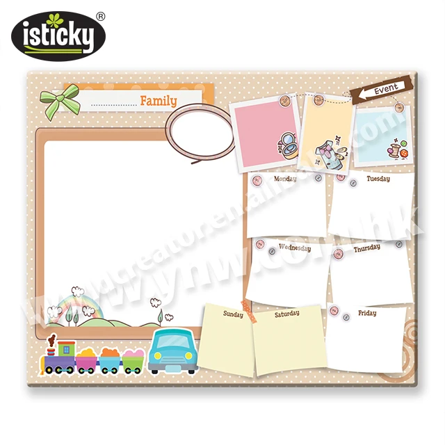 Magic TPE sticker washable  writing board weekly planner