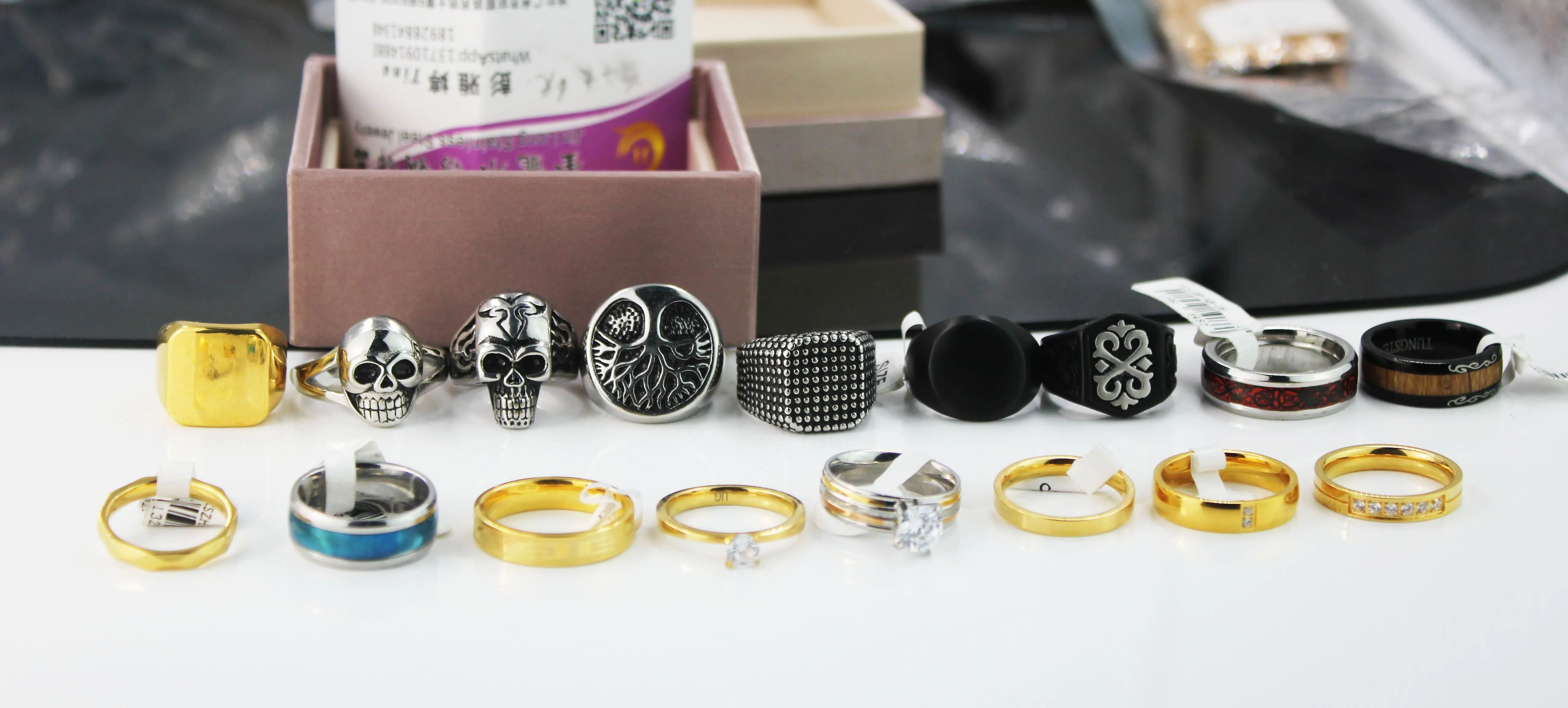 BMZ 2024 Factory order price New style  multi options stainless vintage men ring