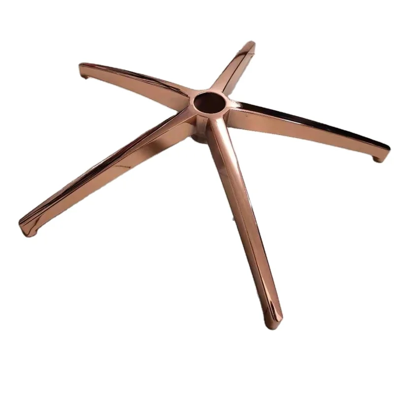 Rose Gold Luxury Style 2021 Greenstar durable office furniture component 5-star aluminum swivel chair base