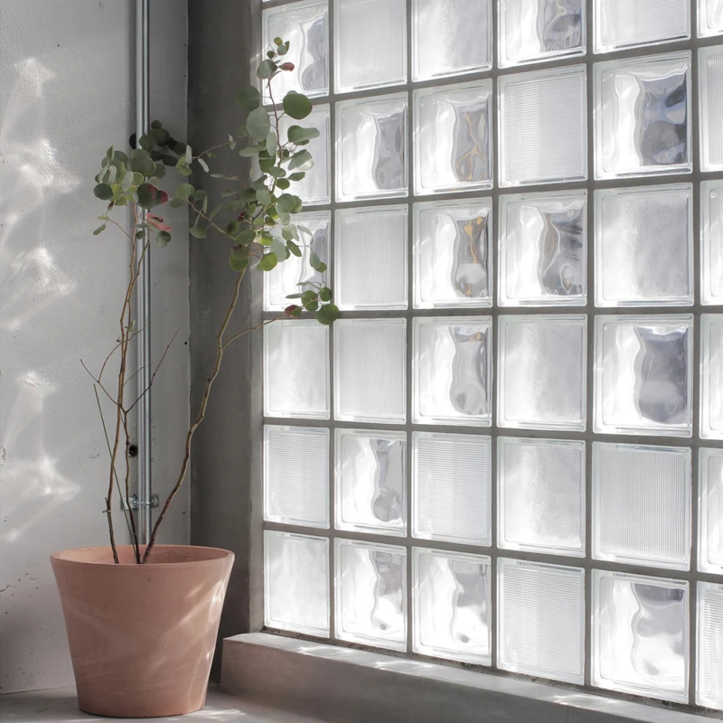 High quality 190x190x80mm clear colorful glass crystal block brick