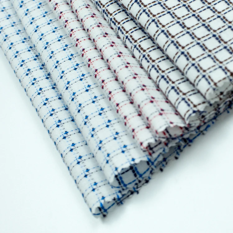 China textiles fabric 100% cotton jacquard 40S premium yarn dyed cotton fabric shirt cloth
