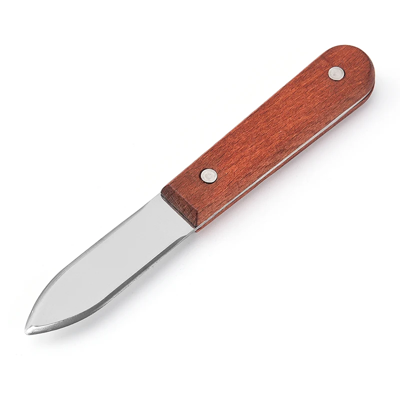 Wholesale Stainless Steel Oyster Knife High Quality Wooden Handle Seafood Shrimp Oysters Knife