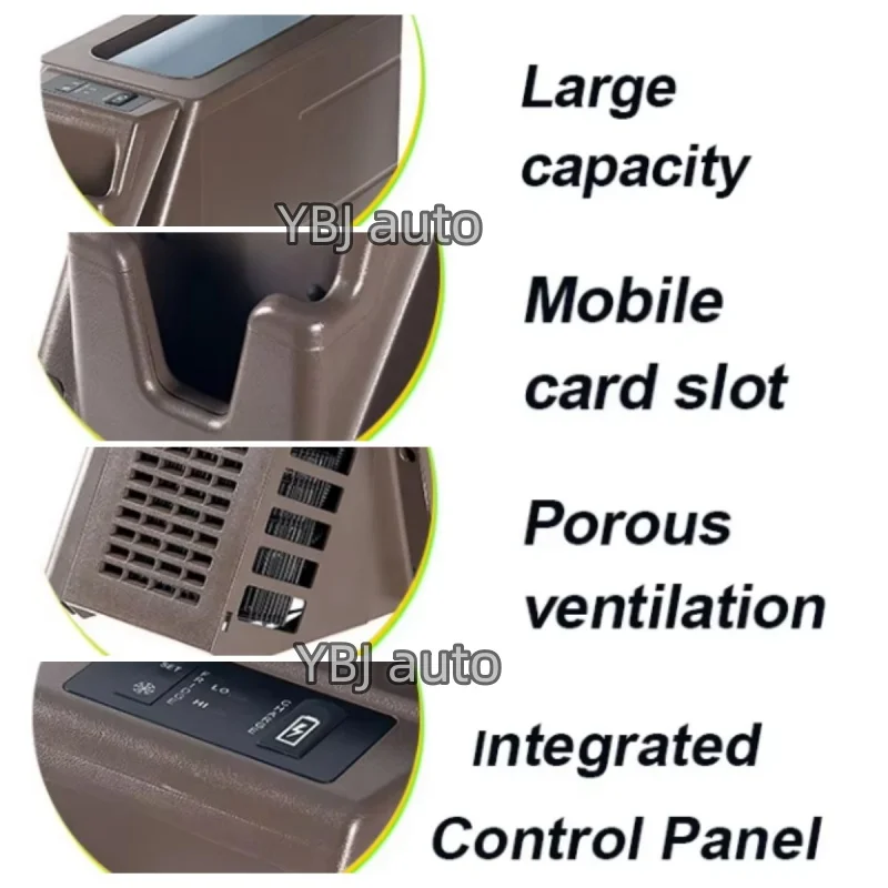 YBJ Interior Portable 12V LC79 Armrest Cooler Box Gray Refrigerator for Land Cruiser 70 75 LC76 LC70 Mini Fridge FJ79 car fridge