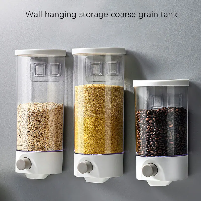 Wall-mounted plastic fresh-keeping sealed rice barrel moisture-proof and insect-proof rice storage box coarse grain storage tank