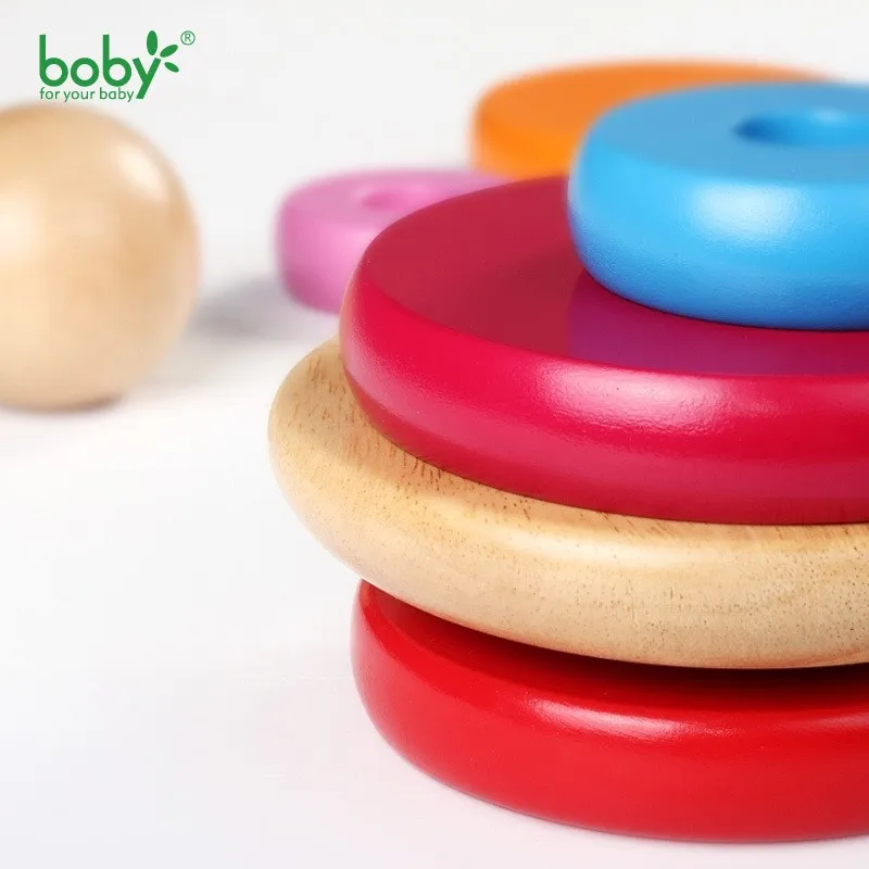 Children Rainbow Tower toys set kids early Educational toys Stacking Ring Classification Blocks Toy