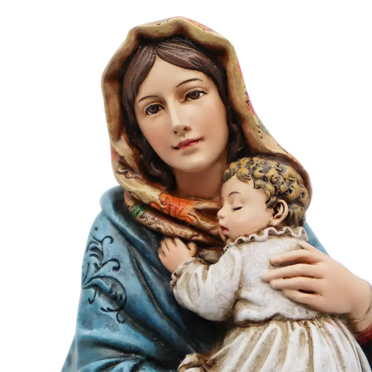 Оптовая продажа католическое христианство jesus virgin mary St. judas сувенир из смолы для крещения статуя Девы Марии католические религиозные предметы