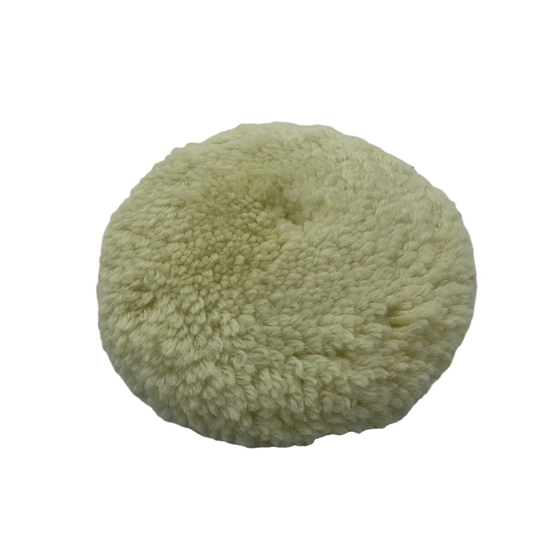 5 Inch White Wool Felt Polishing Wheel Cutting Pad Wool Polishing Wheel For Car Wool Pads For Car Buffing