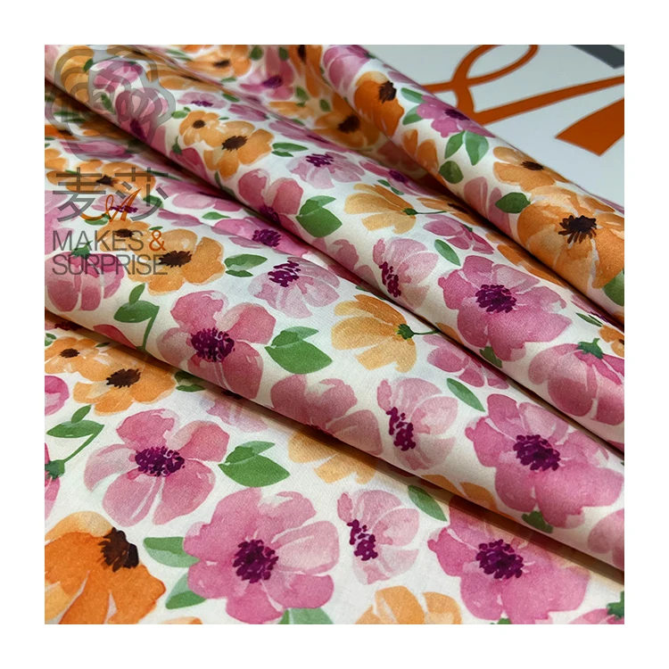 High Quality Tana Custom Digital Print London Liberty 100 Cotton Fabrics Pieces Lawn 100% Cotton Fabric with Floral