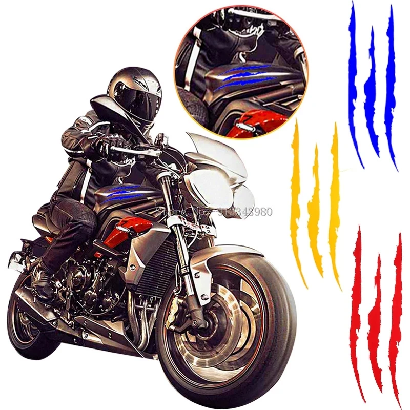 Автомобильная наклейка Светоотражающие Полоски для царапин в виде монстра наклейки фар автомобильные 40 см x 12 аксессуары