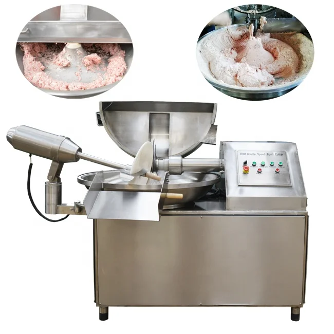Salad beef meat bowl cutter machine sausage bowl chopper meat price 80L 125L