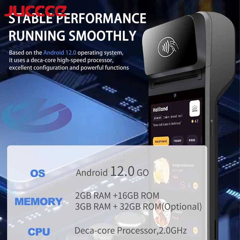 Hot sale Z92 Android Mobile Handheld NFC pos system for Car Parking / retail ticketing/lottery/top up