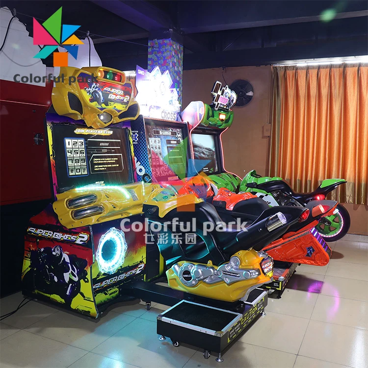 Colorful Park car simulator game machine racing car racing game machine motorcycle arcade
