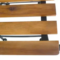 Classic Solid Wood Steel Frame Folding Cafe Bistro Outdoor Reclining Armchair