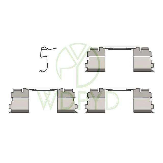 D1268 Dacromet Steel 301 Other Atuo Parts Brake Pad Repair Kits Brake Pad Clips For Citroen/Fiat/Peugeot Brake Shim