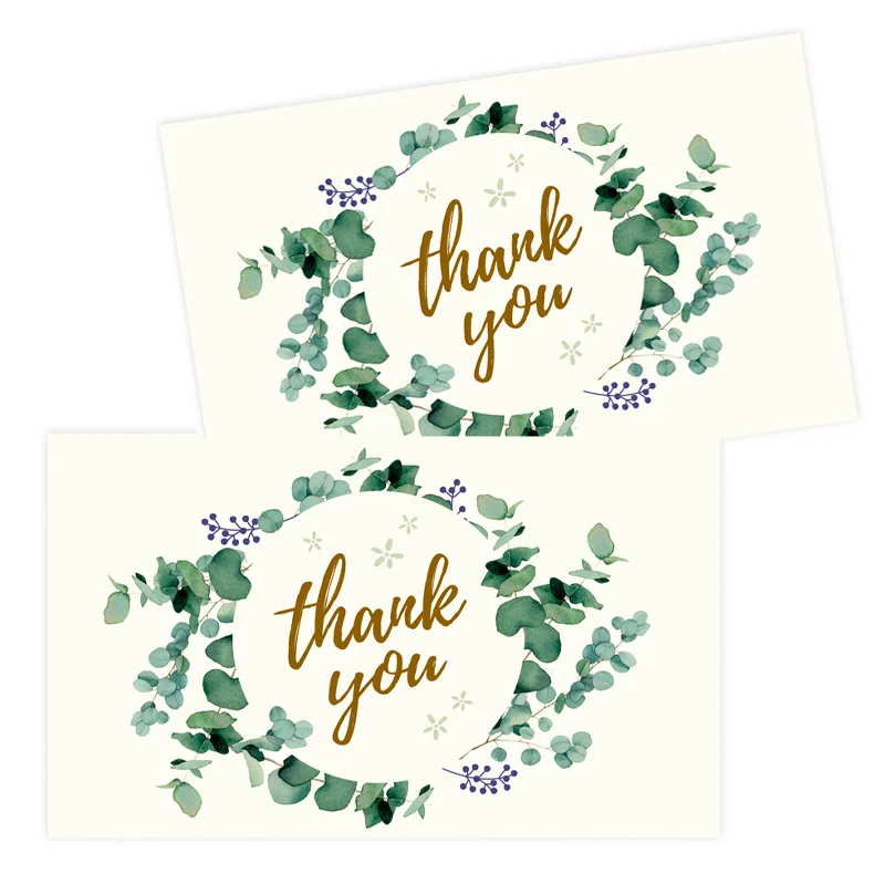 Manufacturer Leaf Sublimation Thank You Cards Envelope With Thank You Card Thank You Card With Stickers And Tissue Paper