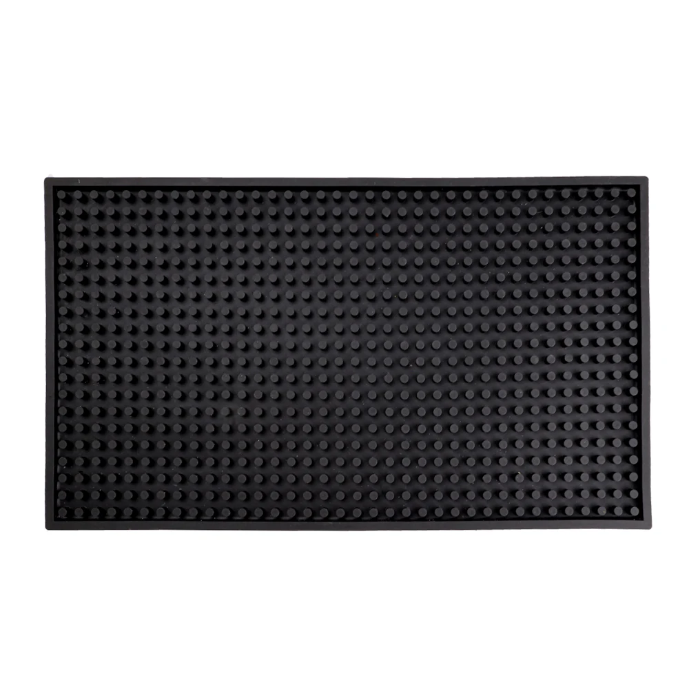 30*45cm Black PVC silicone bar mats Soft Plastic Coffee Bar milk tea Mat for kitchen bar table use