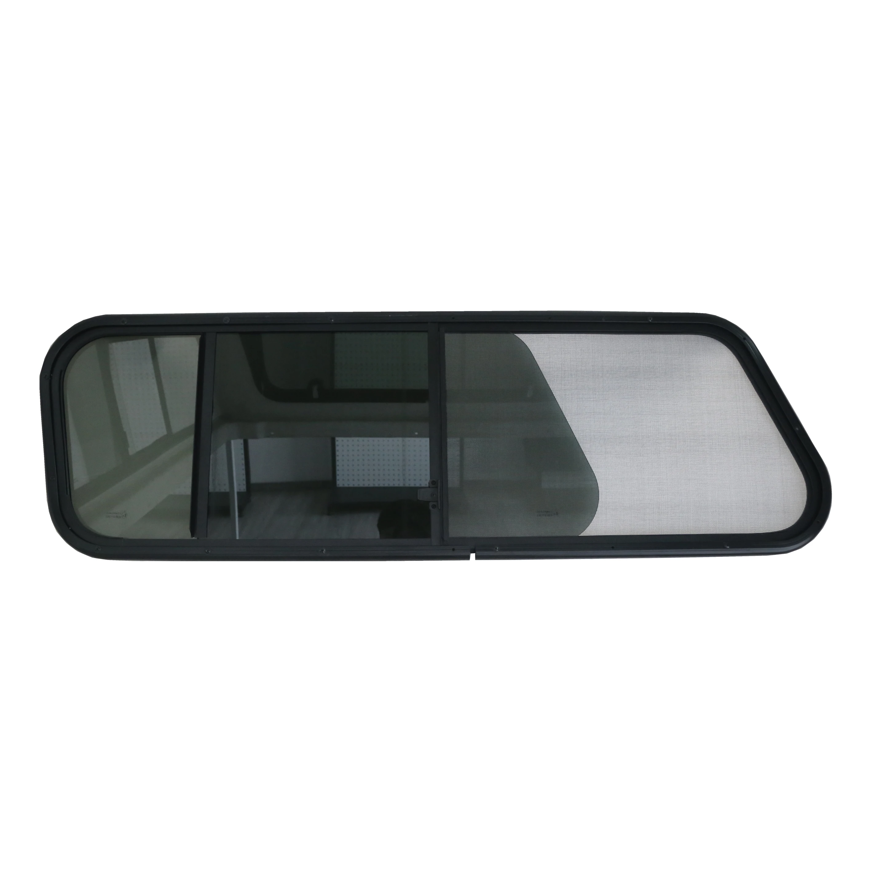 Pickup Truck aluminum alloy 3mm tempered glass Side sliding window with one side screen window