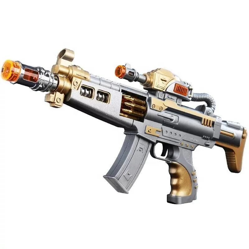 New electric toys gun pistol kids toy gun plastic toy real gun with colorful light and combat sound