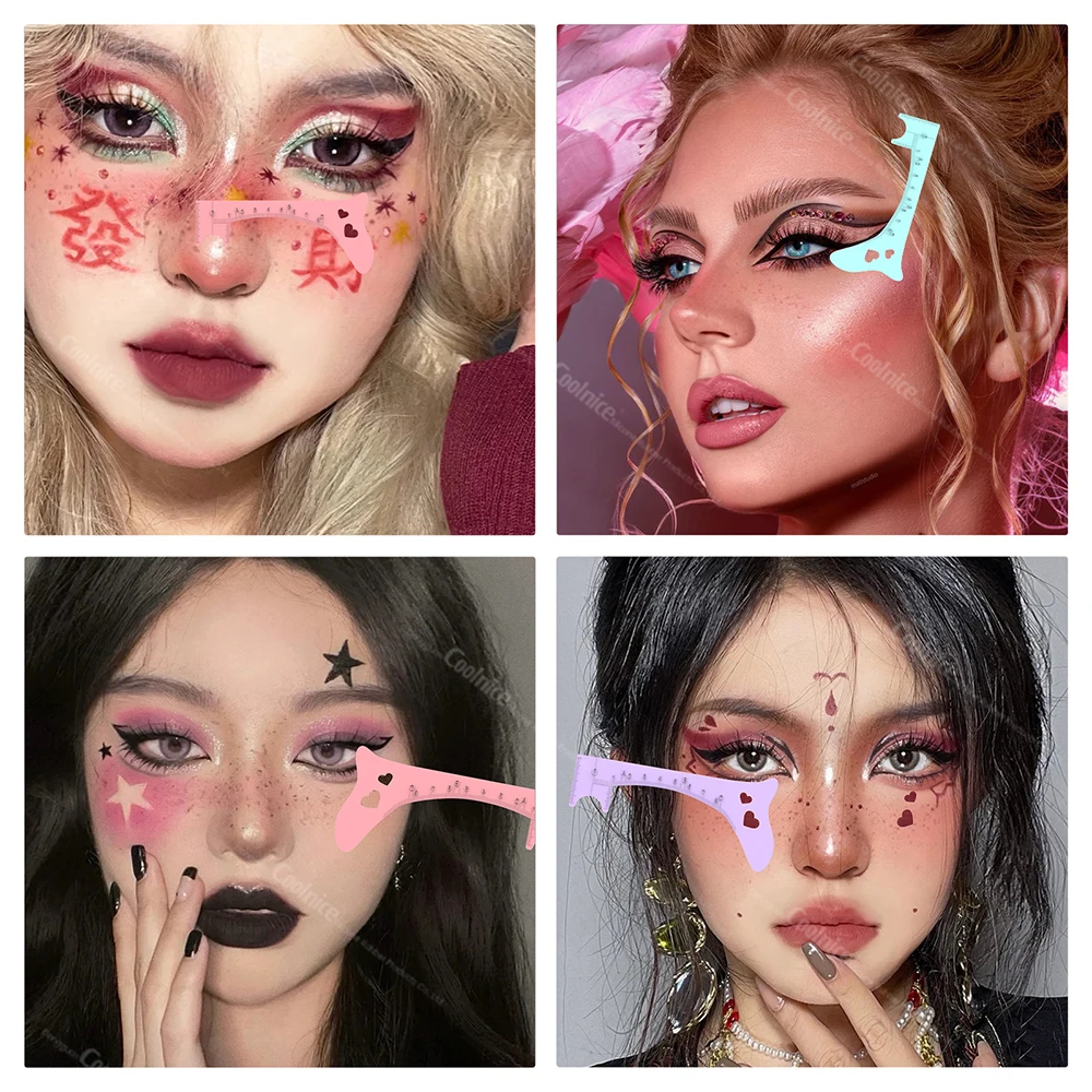 Eyelash Spacer Eyebrow Filler Eyeliner Pattern Lip Stroke Eyebrow Ruler Lip Silicone Beauty Molds