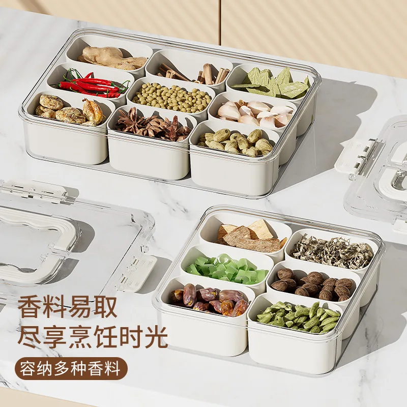 Kitchen Storage Box Sealed Plastic Jar for Seasoning & Spices Household & Food Use