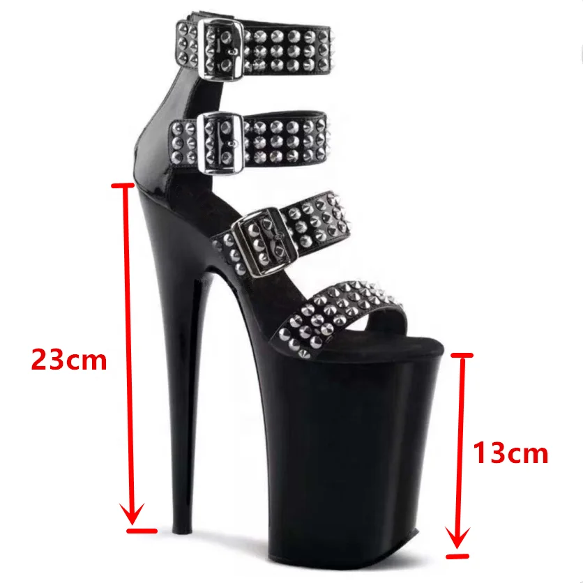 Sexy pointed shoes 23cm super high heel waterproof platform
