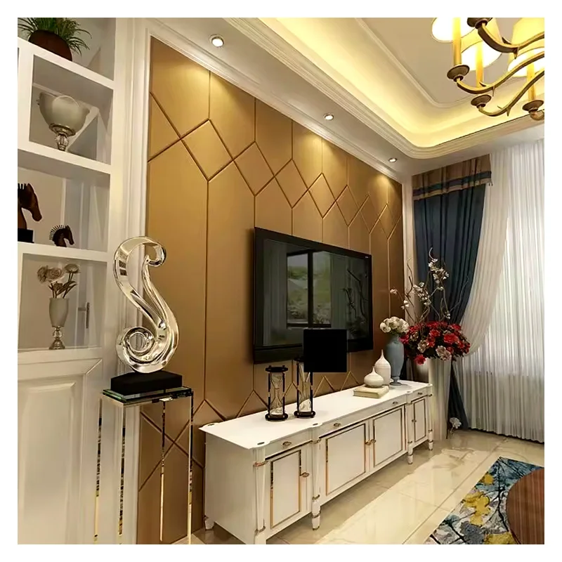 new design Deco Interior Finish PVC Living Room Background Bedroom Art Wall Panels For Hotel