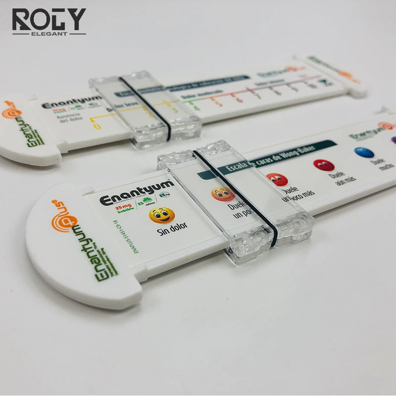 
World Standard Full Color Faces Pain Rating Scale Hospital Pvc Medical Double Pain Ruler 