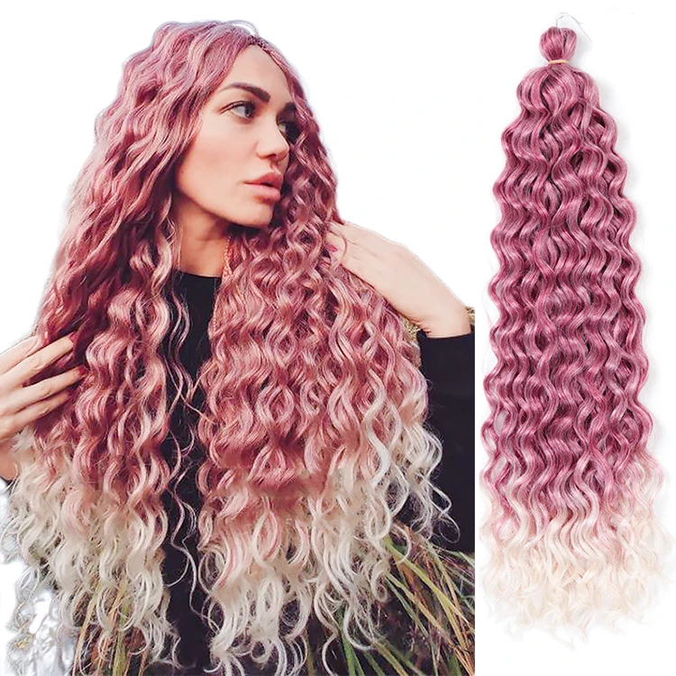 Julianna Ocean Wave Crochet Braid Hair Hawaii Afro Curls Natural Synthetic Braiding Hair Extensions