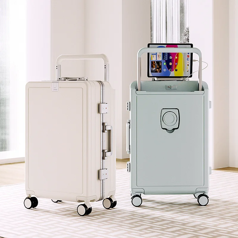 Multifunctional PC Travel Luggage Bags Aluminum Frame Trunk Luggage Carry on Luggage