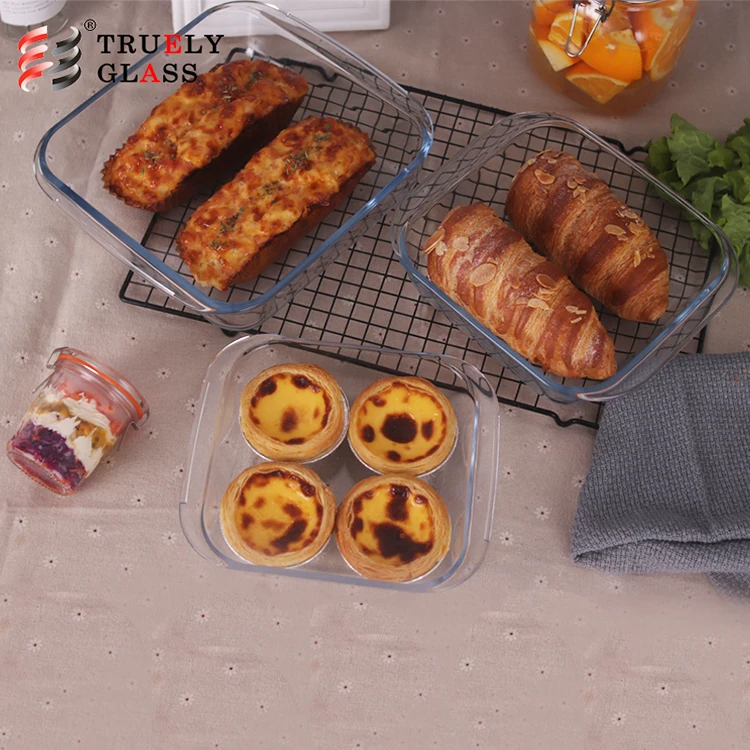 
1L kitchen oven use pyrex glassware cooking tray manufacture Tempered Bakeware 